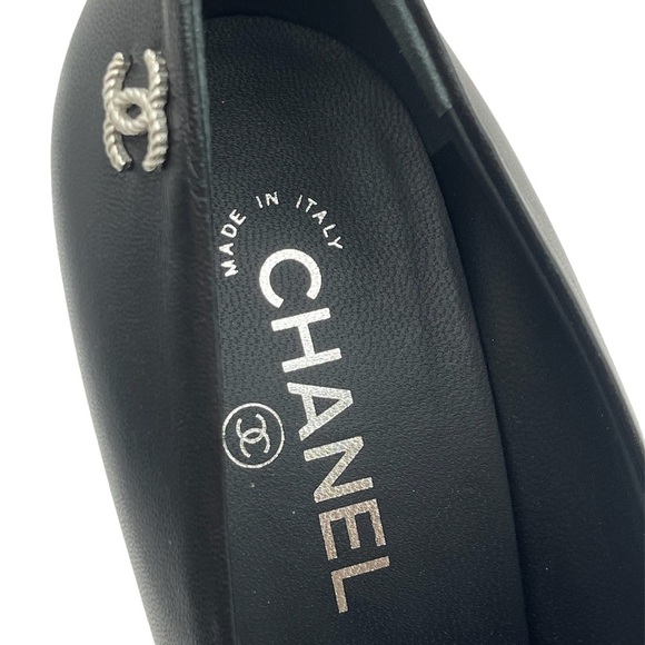 CHANEL Interlocking CC Logo Heels Black Size 38.5EU/8.5US - Picture 11 of 16
